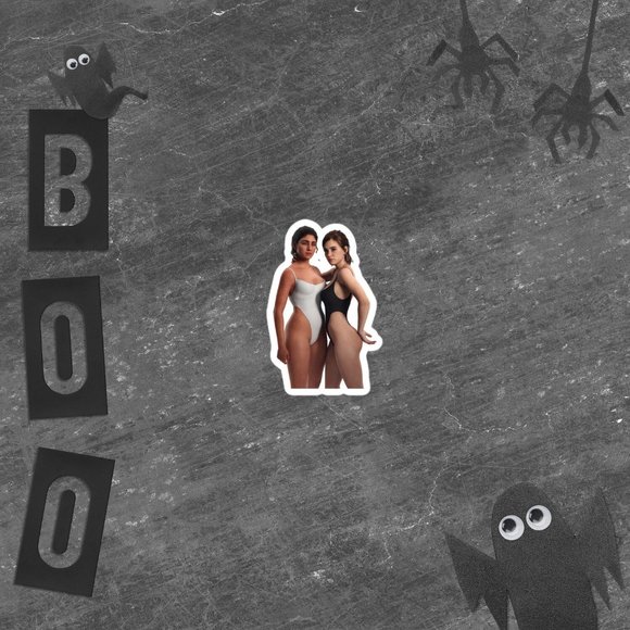 Sexy Ellie & Dina in Swimsuit Bubble-free stickers (Customizable) - Picture 3 of 3